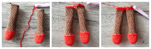 Blog-Inhaltsbild für 'weihnachtliches Rehmädchen, kostenlose Häkelanleitung'